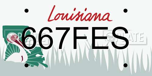 667FES Louisiana License Plate