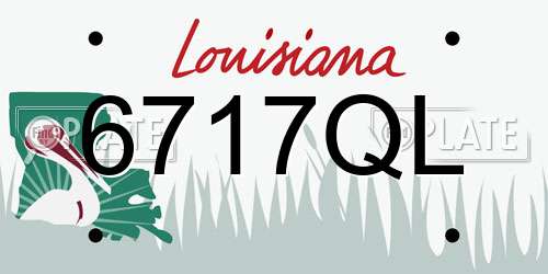 6717QL Louisiana License Plate
