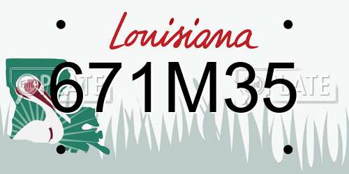 671M35 Louisiana License Plate