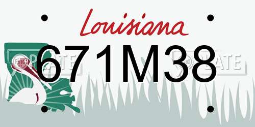 671M38 Louisiana License Plate