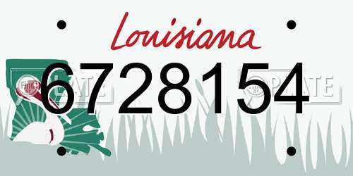 6728154 Louisiana License Plate