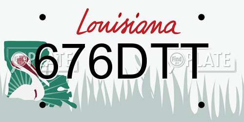 676DTT Louisiana License Plate