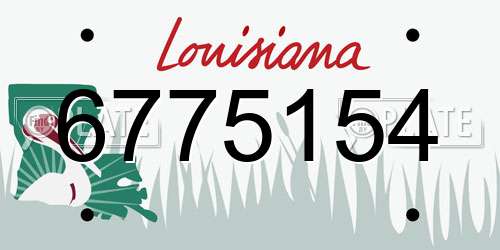 6775154 Louisiana License Plate