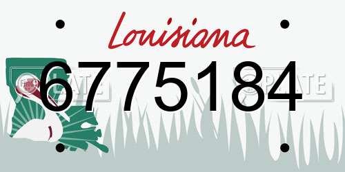 6775184 Louisiana License Plate