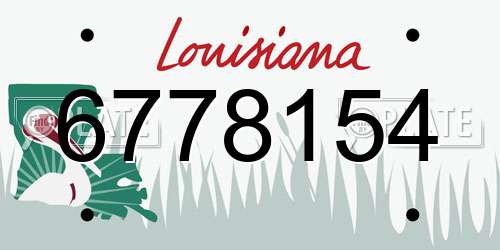 6778154 Louisiana License Plate