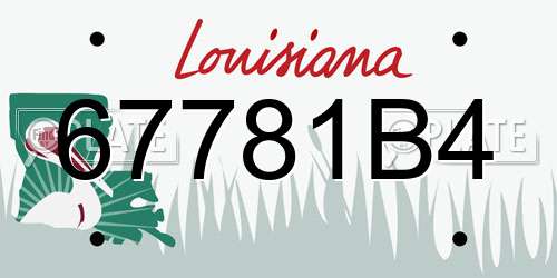 67781B4 Louisiana License Plate