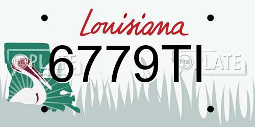 6779TI Louisiana License Plate