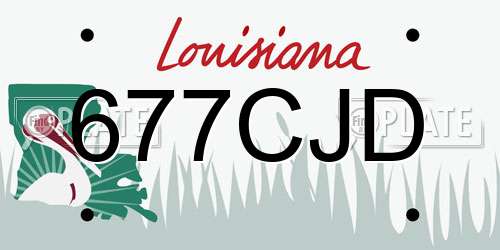 677CJD Louisiana License Plate