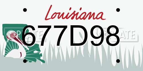 677D98 Louisiana License Plate