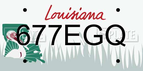 677EGQ Louisiana License Plate