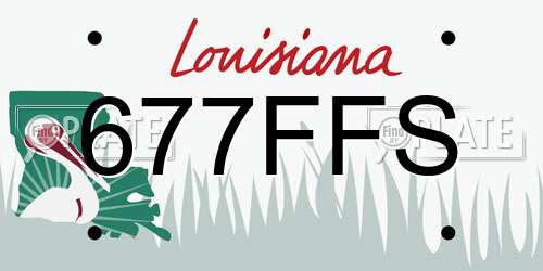 677FFS Louisiana License Plate