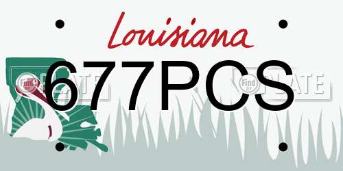 677PCS Louisiana License Plate