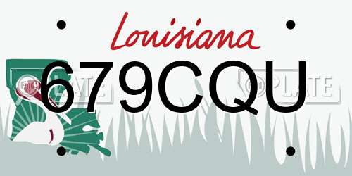 679CQU Louisiana License Plate