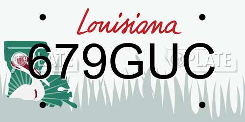 679GUC Louisiana License Plate