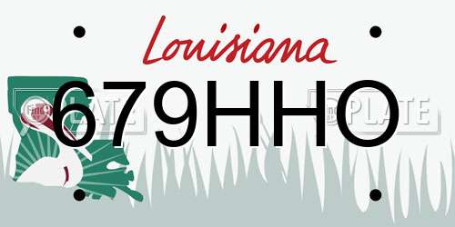 679HHO Louisiana License Plate