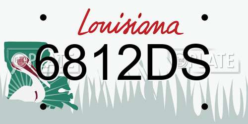 6812DS Louisiana License Plate