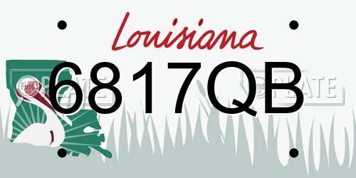 6817QB Louisiana License Plate
