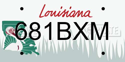 681BXM Louisiana License Plate