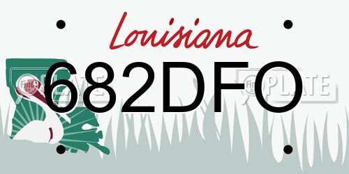 682DFO Louisiana License Plate