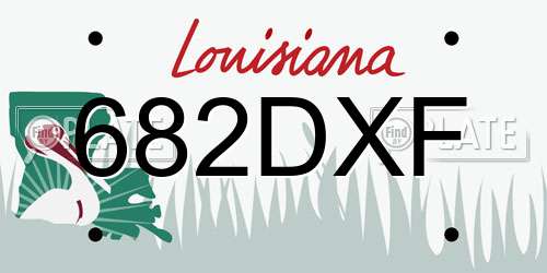 682DXF Louisiana License Plate