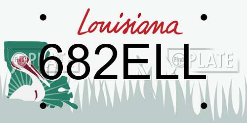 682ELL Louisiana License Plate
