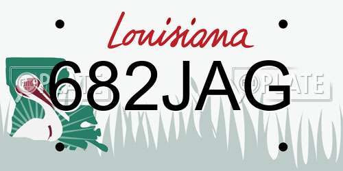 682JAG Louisiana License Plate