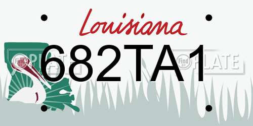 682TA1 Louisiana License Plate