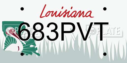 683PVT Louisiana License Plate