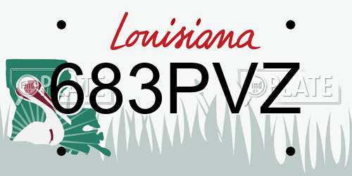 683PVZ Louisiana License Plate