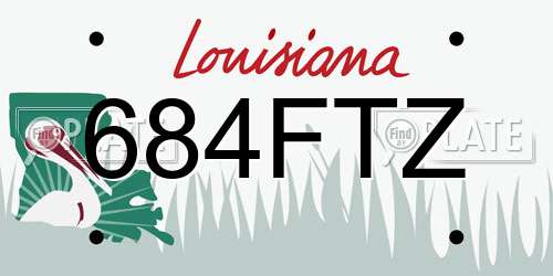 684FTZ Louisiana License Plate