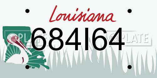 684I64 Louisiana License Plate
