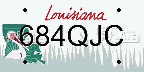 684QJC Louisiana License Plate