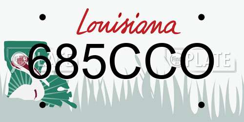 685CCO Louisiana License Plate