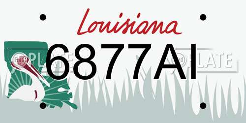 6877AI Louisiana License Plate
