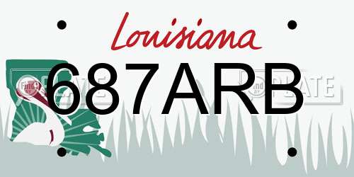 687ARB Louisiana License Plate