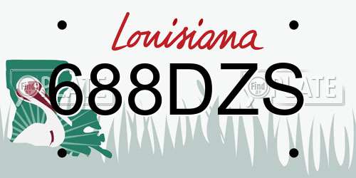 688DZS Louisiana License Plate
