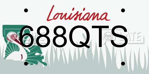 688QTS Louisiana License Plate