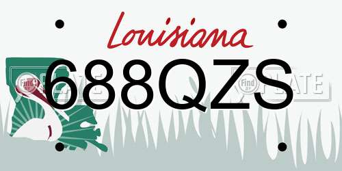 688QZS Louisiana License Plate