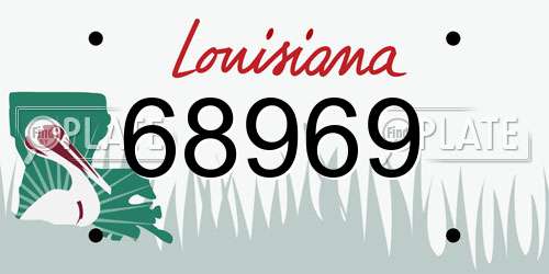 68969 Louisiana License Plate