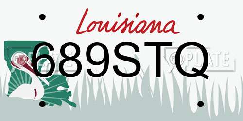 689STQ Louisiana License Plate