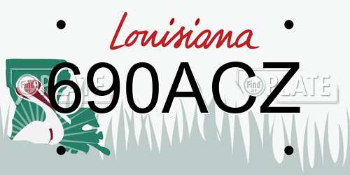 690ACZ Louisiana License Plate