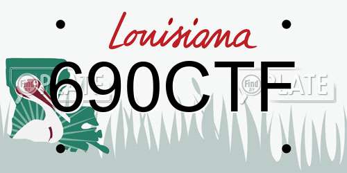 690CTF Louisiana License Plate