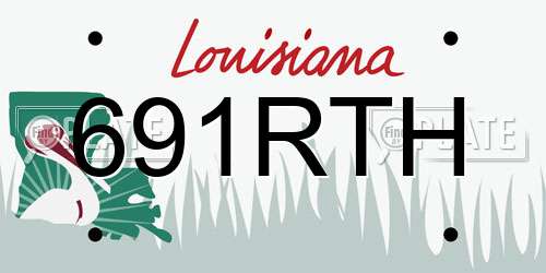 691RTH Louisiana License Plate