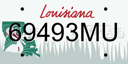 69493MU Louisiana License Plate