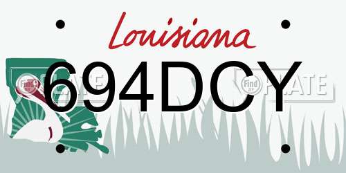 694DCY Louisiana License Plate