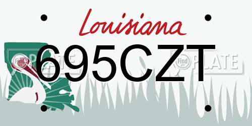 695CZT Louisiana License Plate