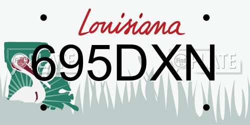 695DXN Louisiana License Plate