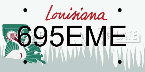 695EME Louisiana License Plate