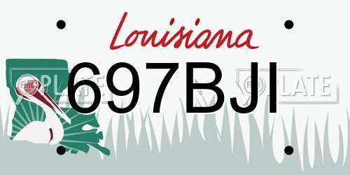 697BJI Louisiana License Plate