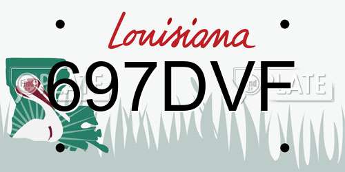 697DVF Louisiana License Plate